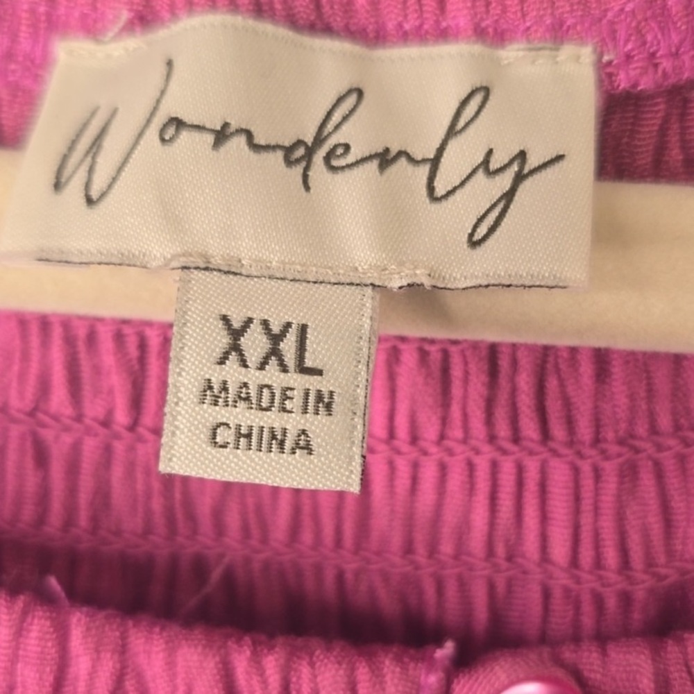 Wonderly Pink Button-Front Top - Picture 5 of 7
